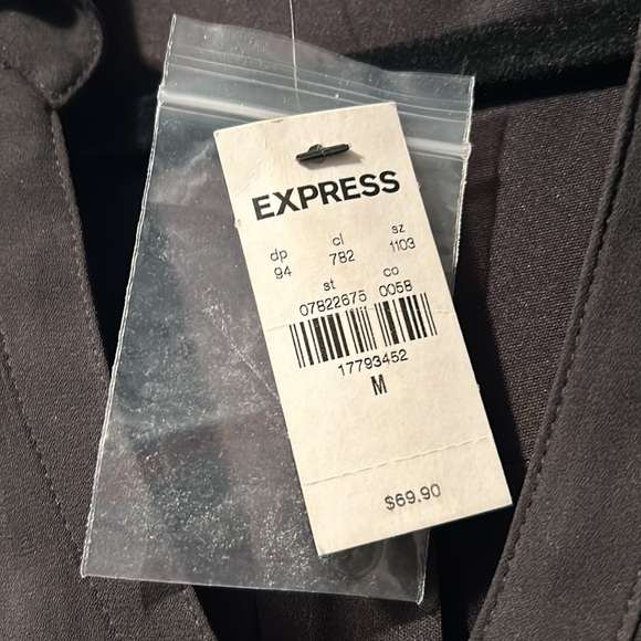 🖤NWT Express Portafino Black Sleeveless Romper Shorts Tie Waist - Picture 5 of 16